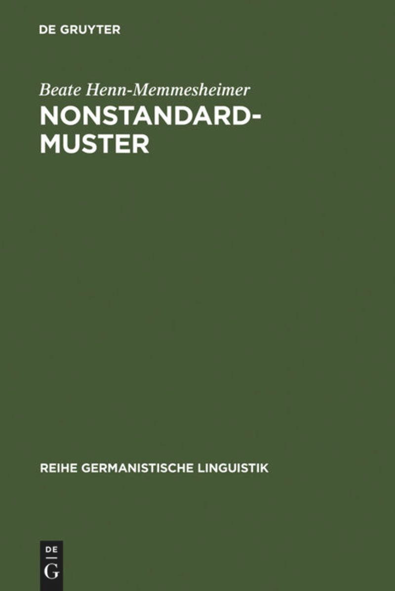 book: Nonstandardmuster