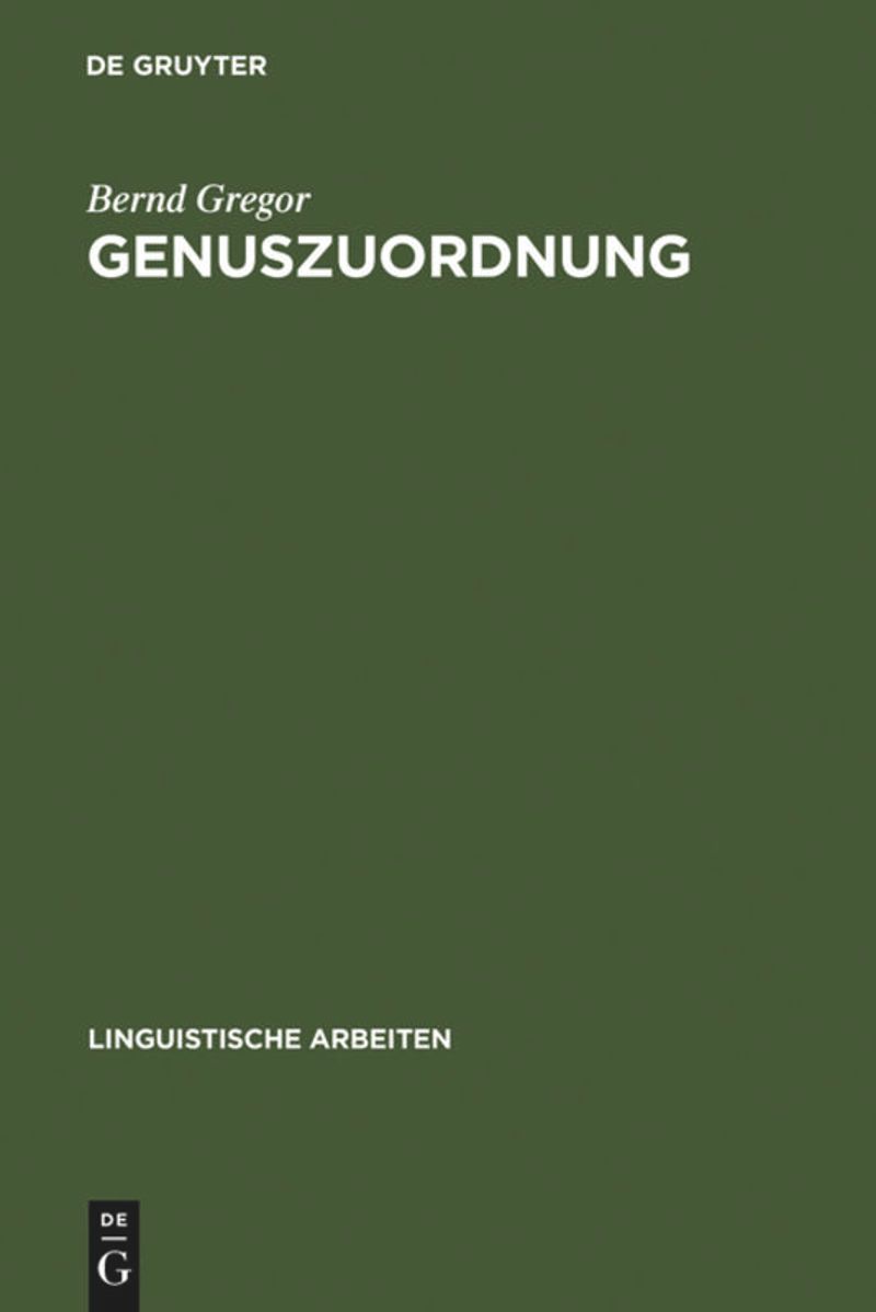 book: Genuszuordnung
