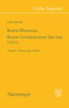 book: Beatus Rhenanus: Rerum Germanicarum libri tres (1531)