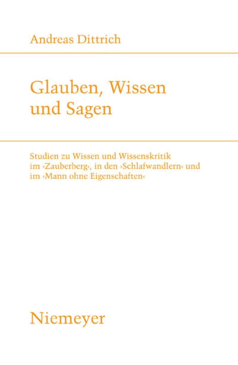 book: Glauben, Wissen und Sagen