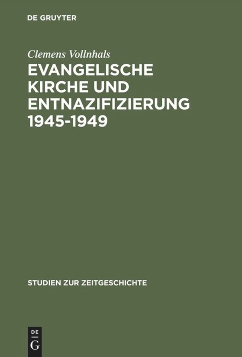 book: Evangelische Kirche und Entnazifizierung 1945–1949