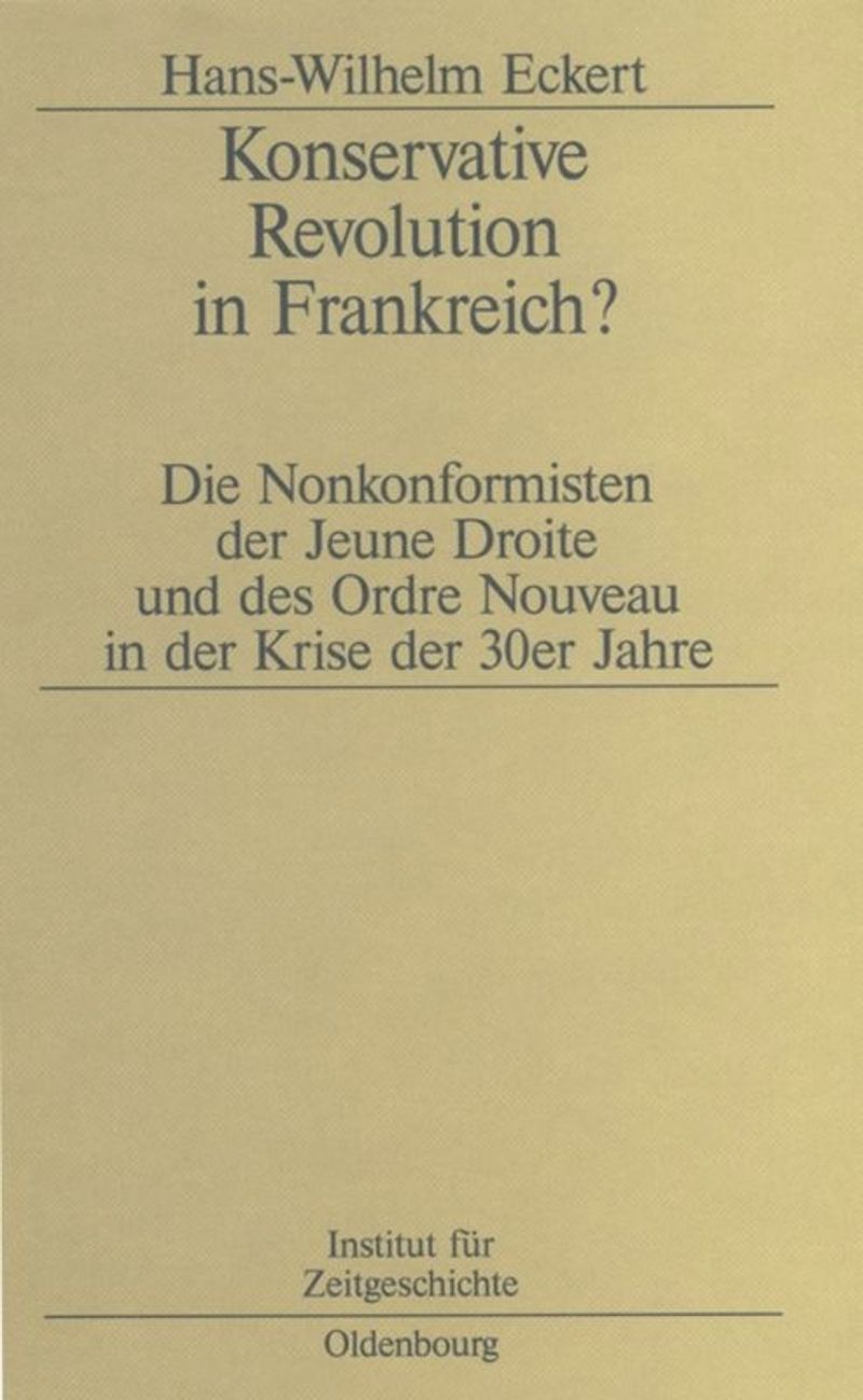 book: Konservative Revolution in Frankreich?