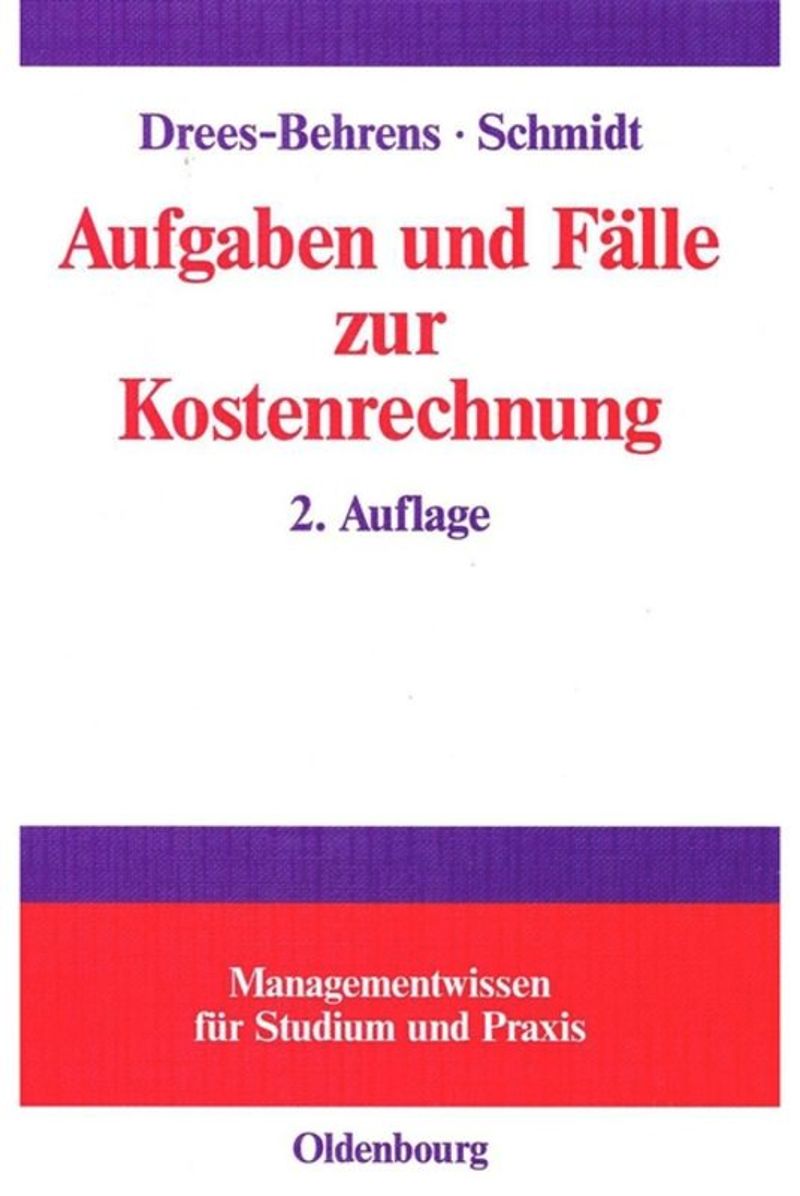 book: Aufgaben und Fälle zur Kostenrechnung