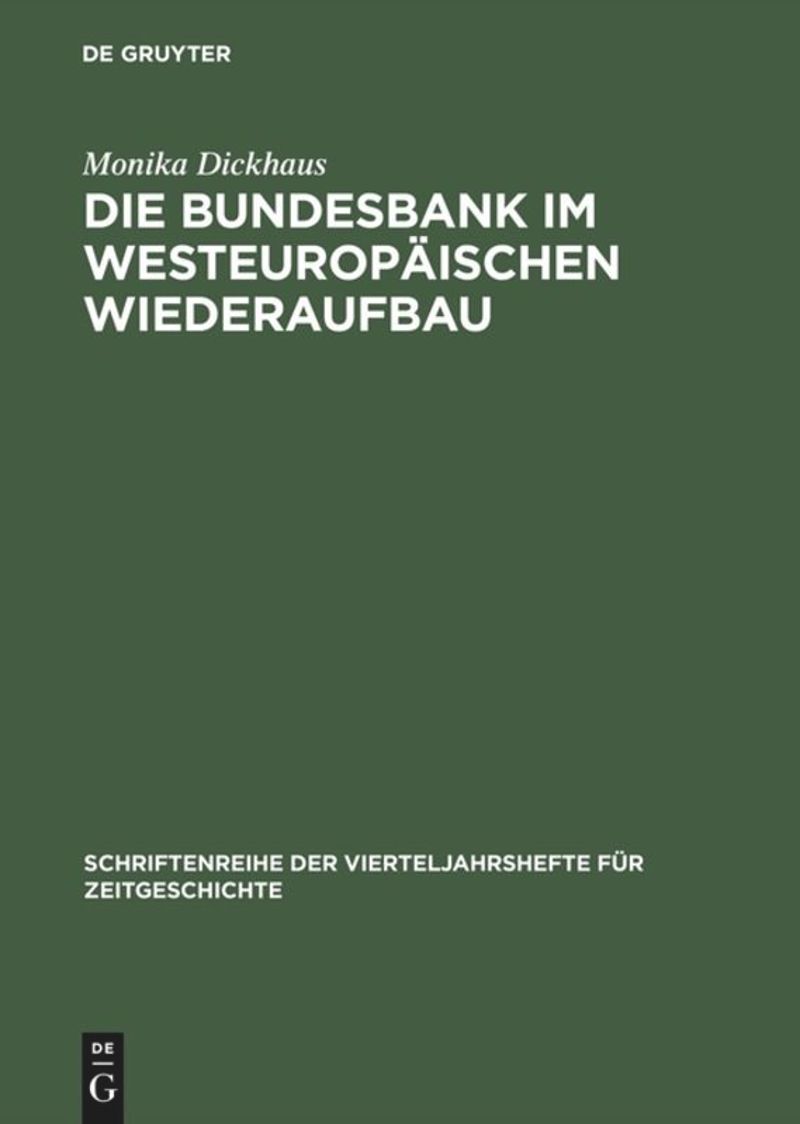 book: Die Bundesbank im westeuropäischen Wiederaufbau