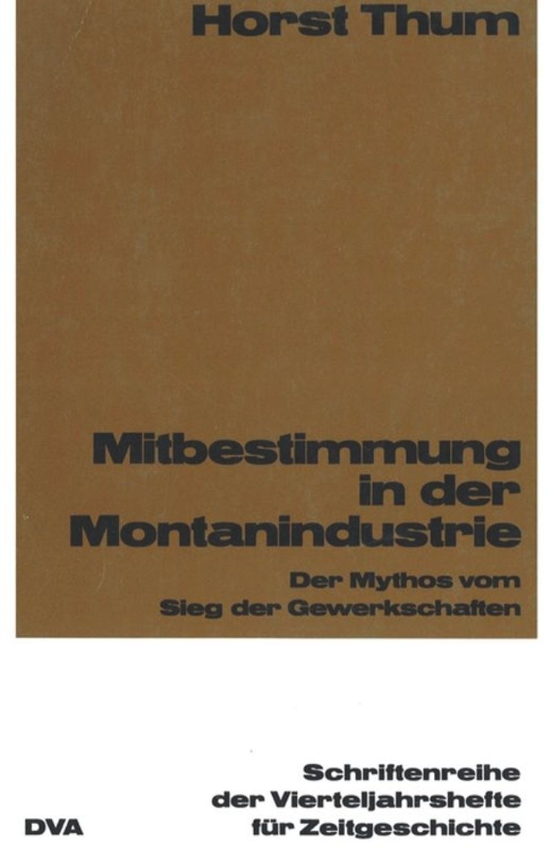 book: Mitbestimmung in der Montanindustrie