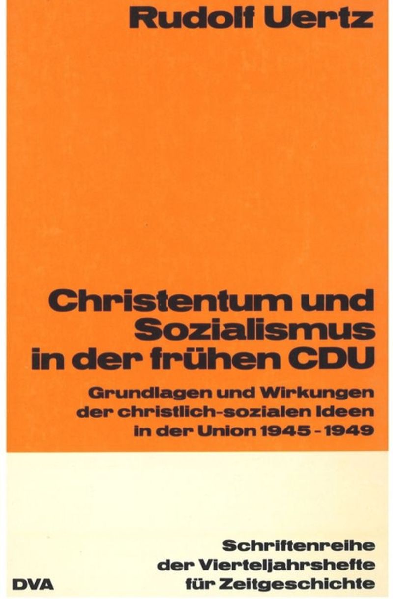 book: Christentum und Sozialismus in der frühen CDU