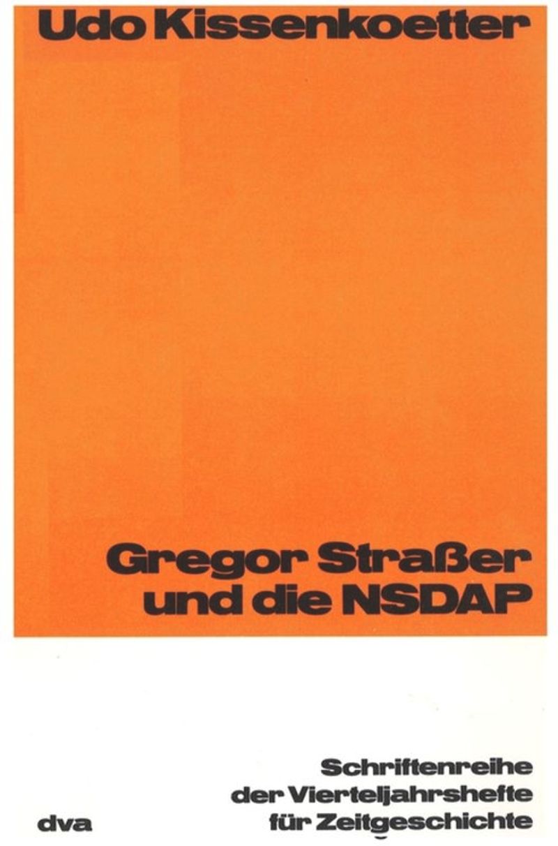 book: Gregor Straßer und die NSDAP