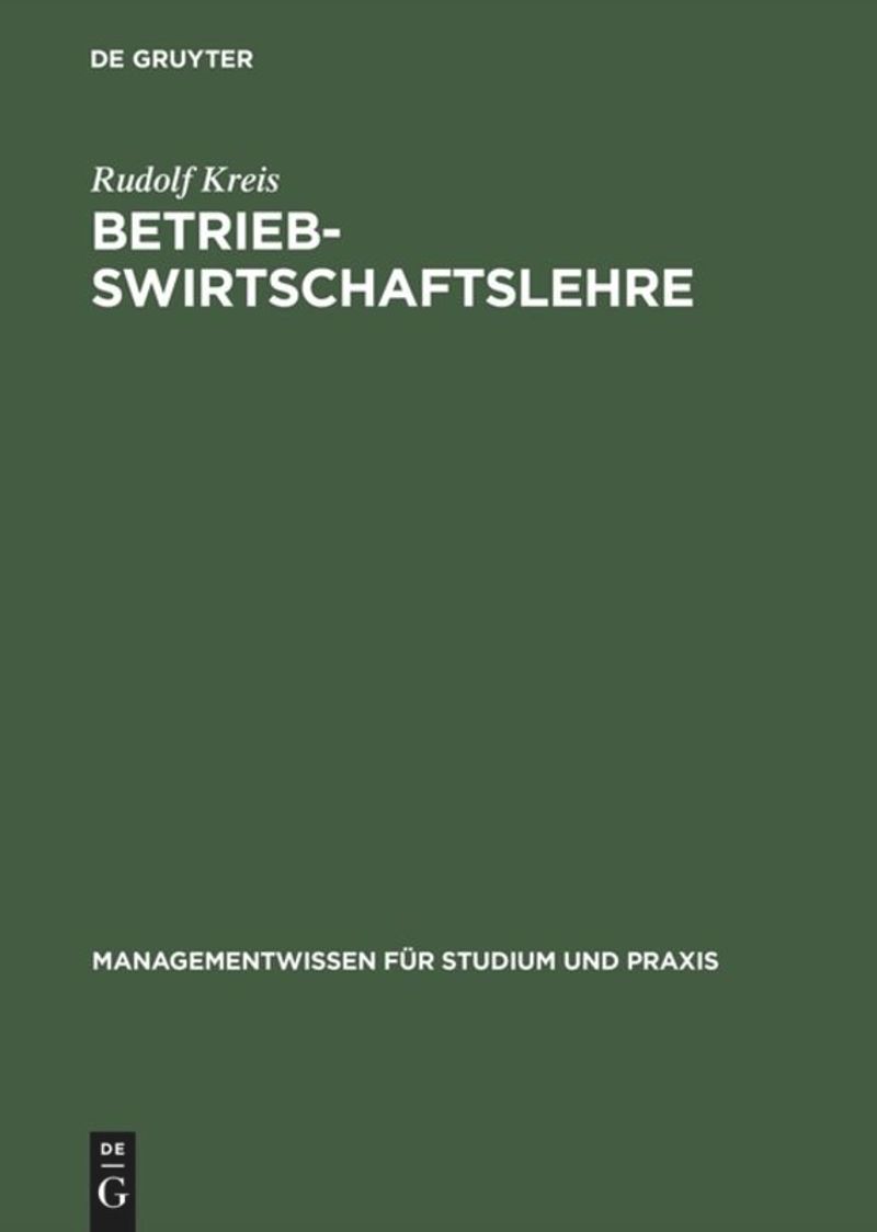 book: Betriebswirtschaftslehre