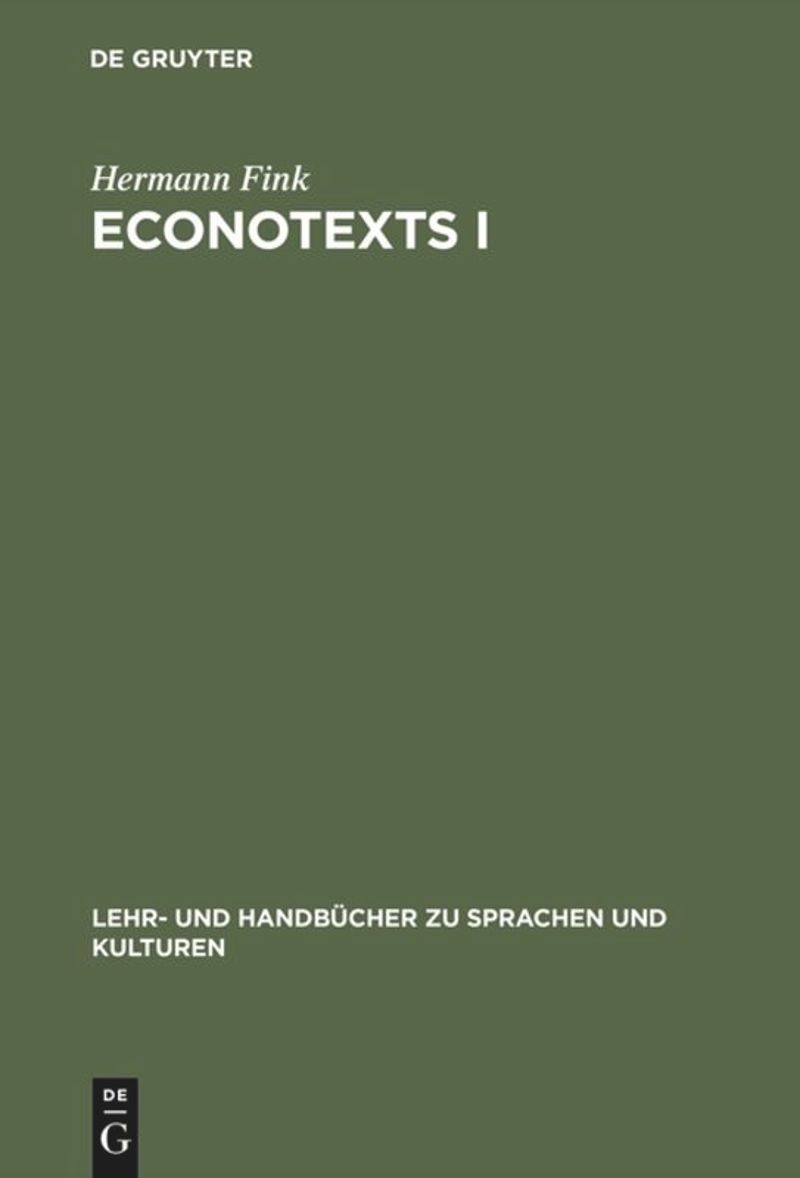 book: EconoTexts I