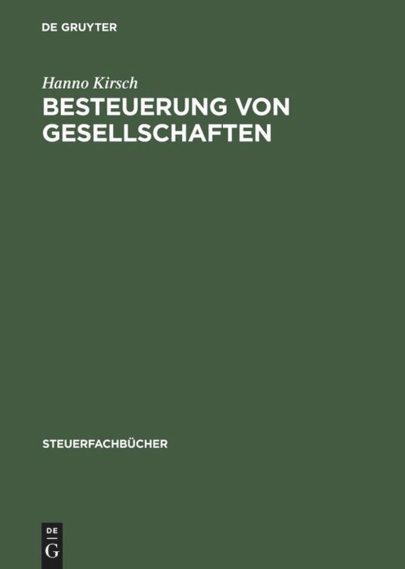 book: Besteuerung von Gesellschaften