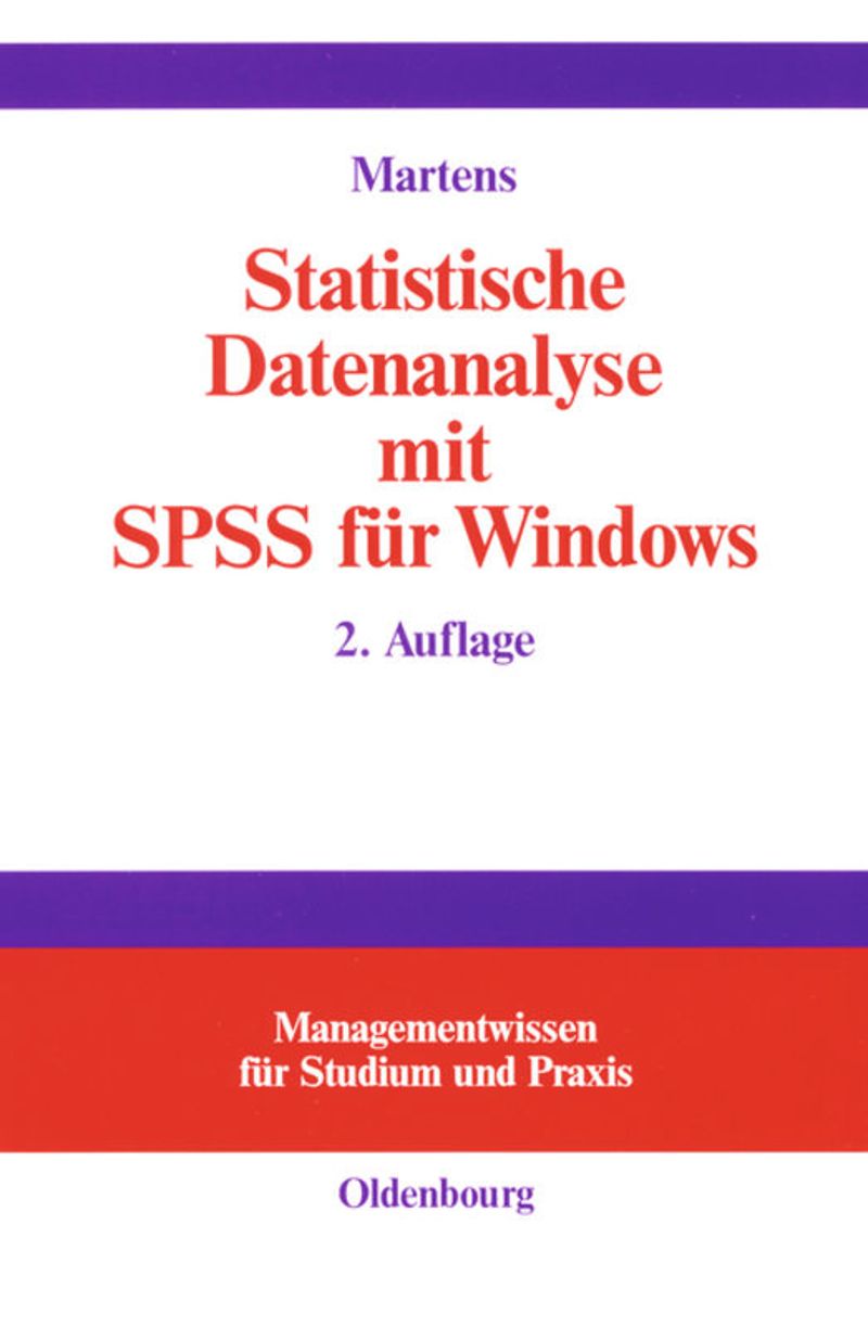 book: Statistische Datenanalyse mit SPSS für Windows