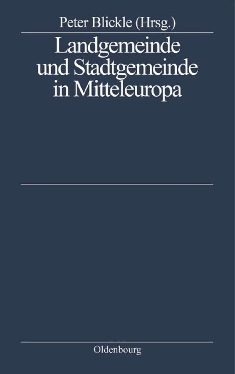 book: Landgemeinde und Stadtgemeinde in Mitteleuropa