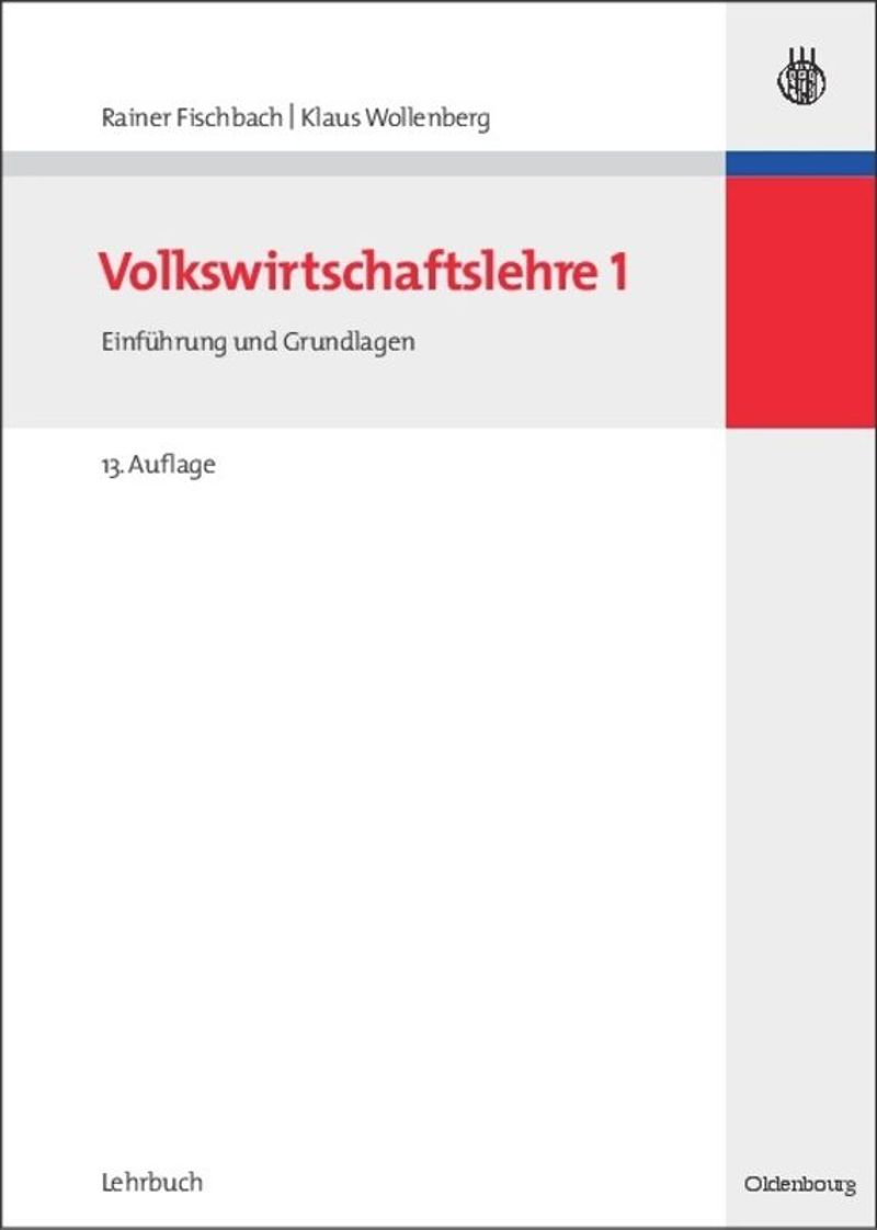 book: Volkswirtschaftslehre I