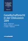 book: Gesellschaftsrecht in der Diskussion 2014