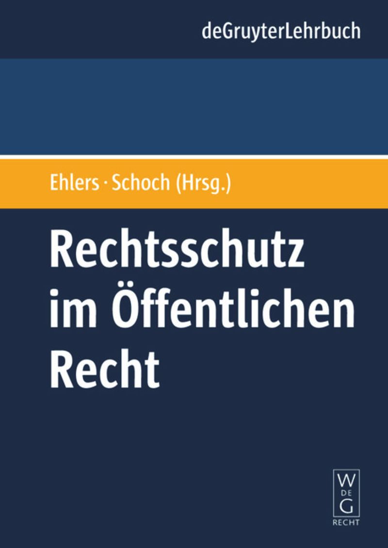 book: Rechtsschutz im Öffentlichen Recht