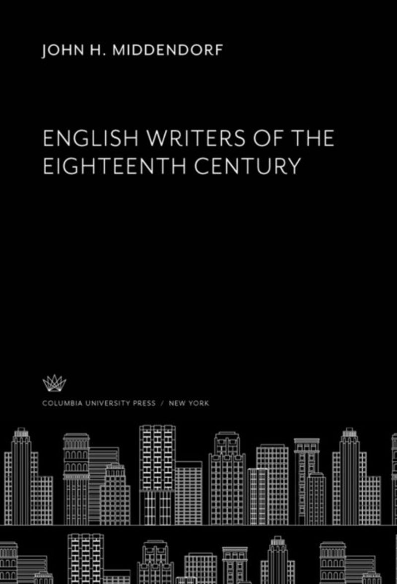 book: English Writers of the Eighteenth Century
