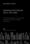 German Criticism of Zola 1875–1893