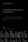 book: Systematic Sociology in Germany