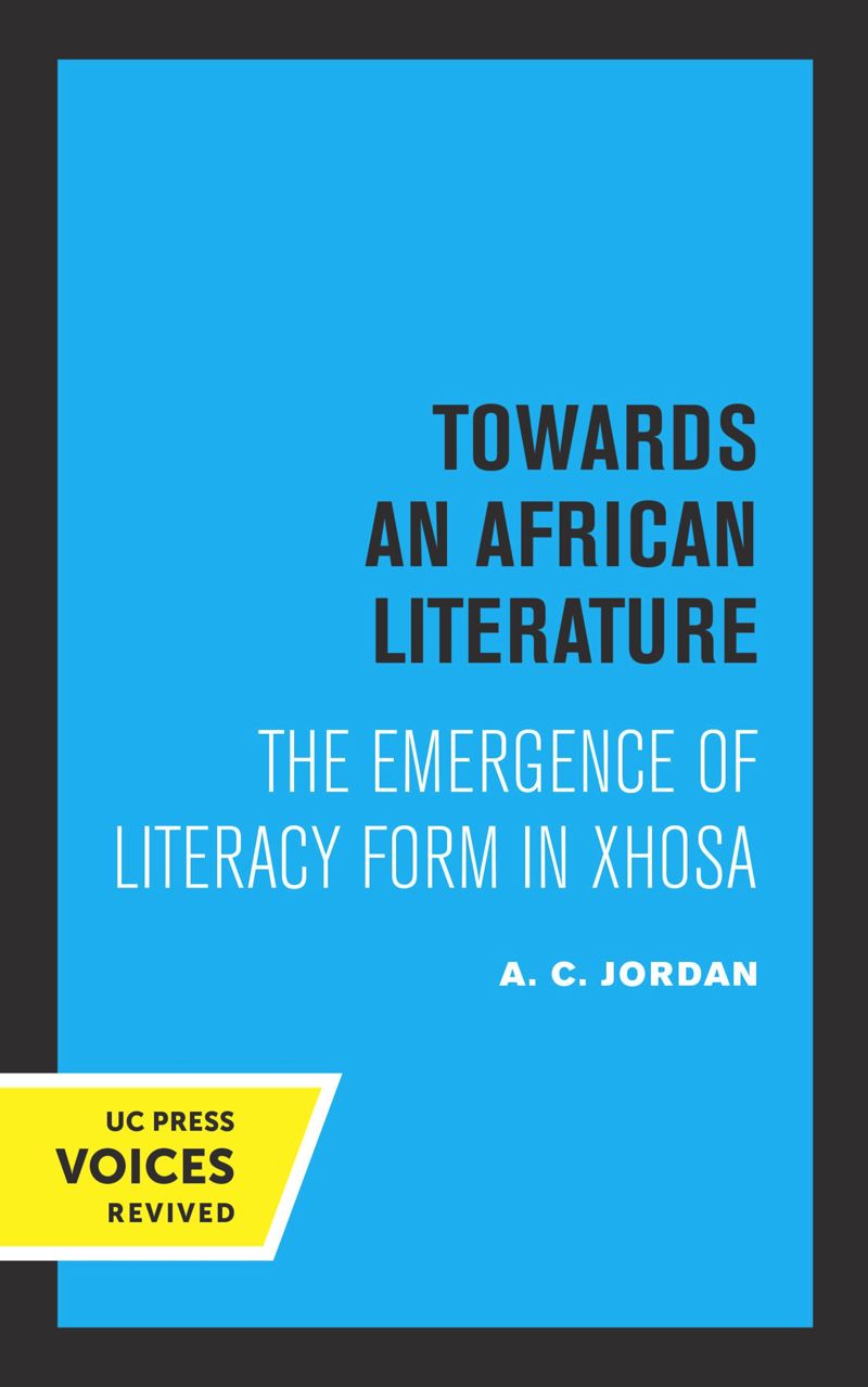 book: Towards an African Literature