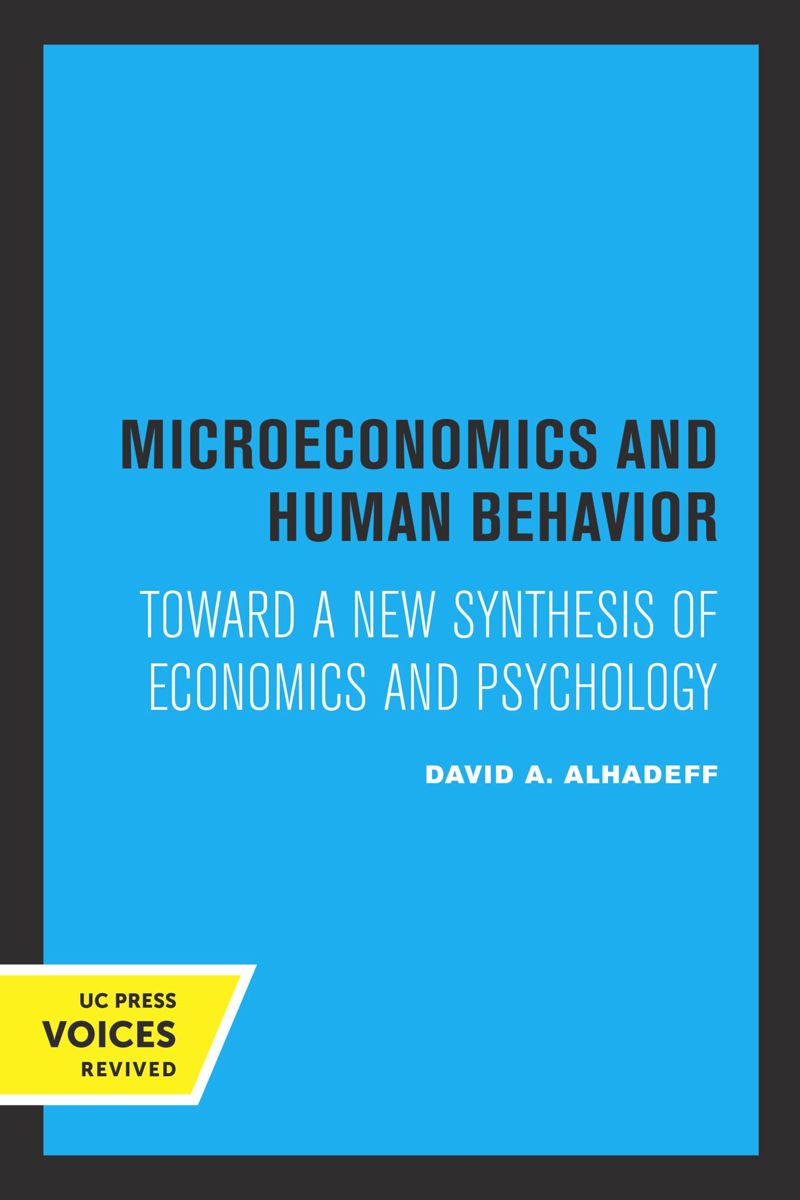 book: Microeconomics and Human Behavior
