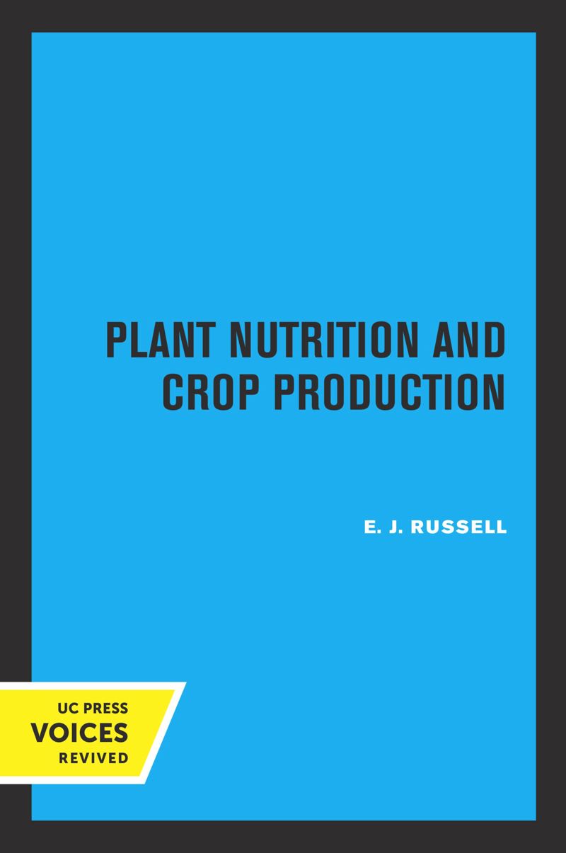 book: Plant Nutrition and Crop Production