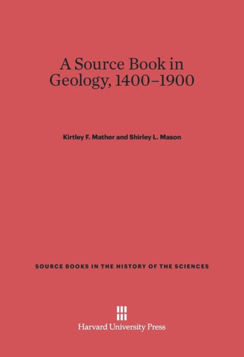 book: A Source Book in Geology, 1400–1900