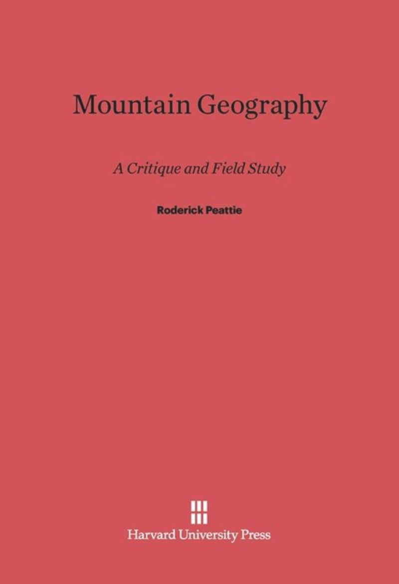 book: Mountain Geography