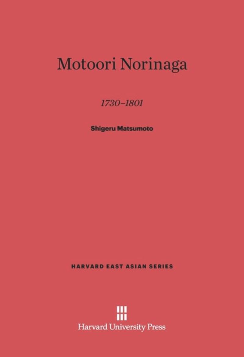 book: Motoori Norinaga, 1730-1801