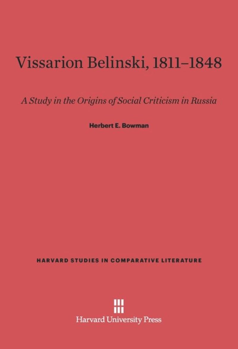 book: Vissarion Belinski, 1811–1848