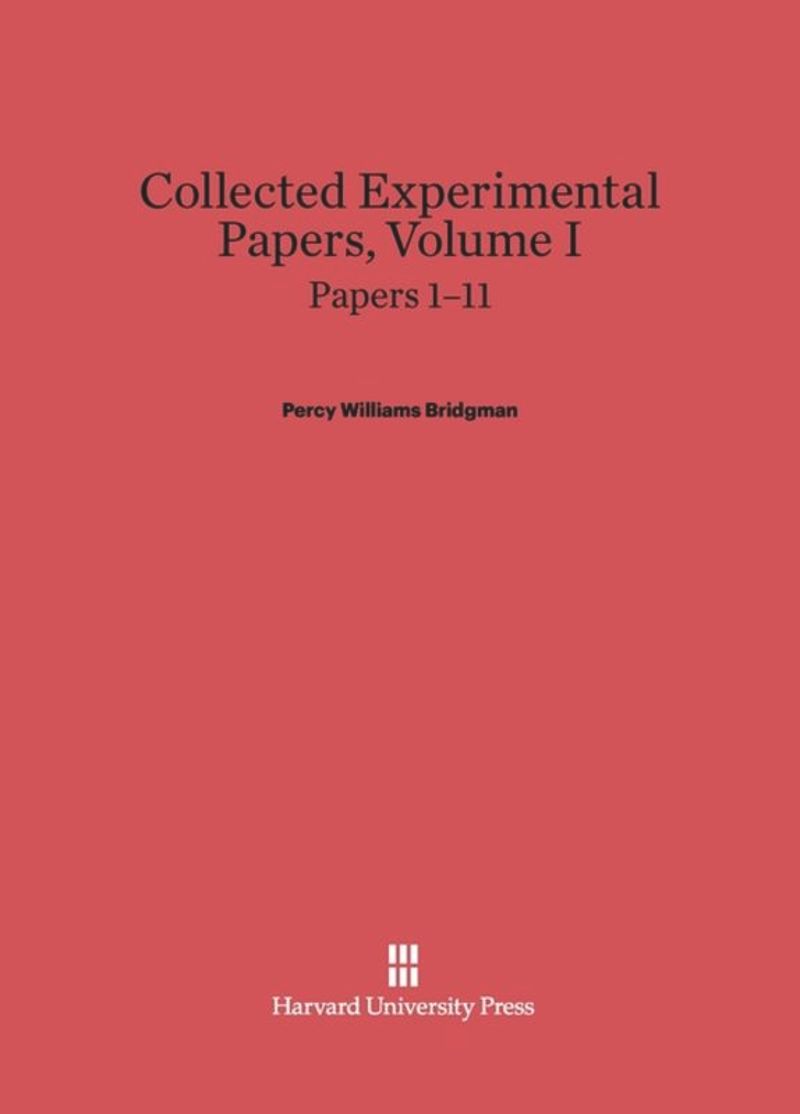 book: Volume I Collected Experimental Papers, Volume I