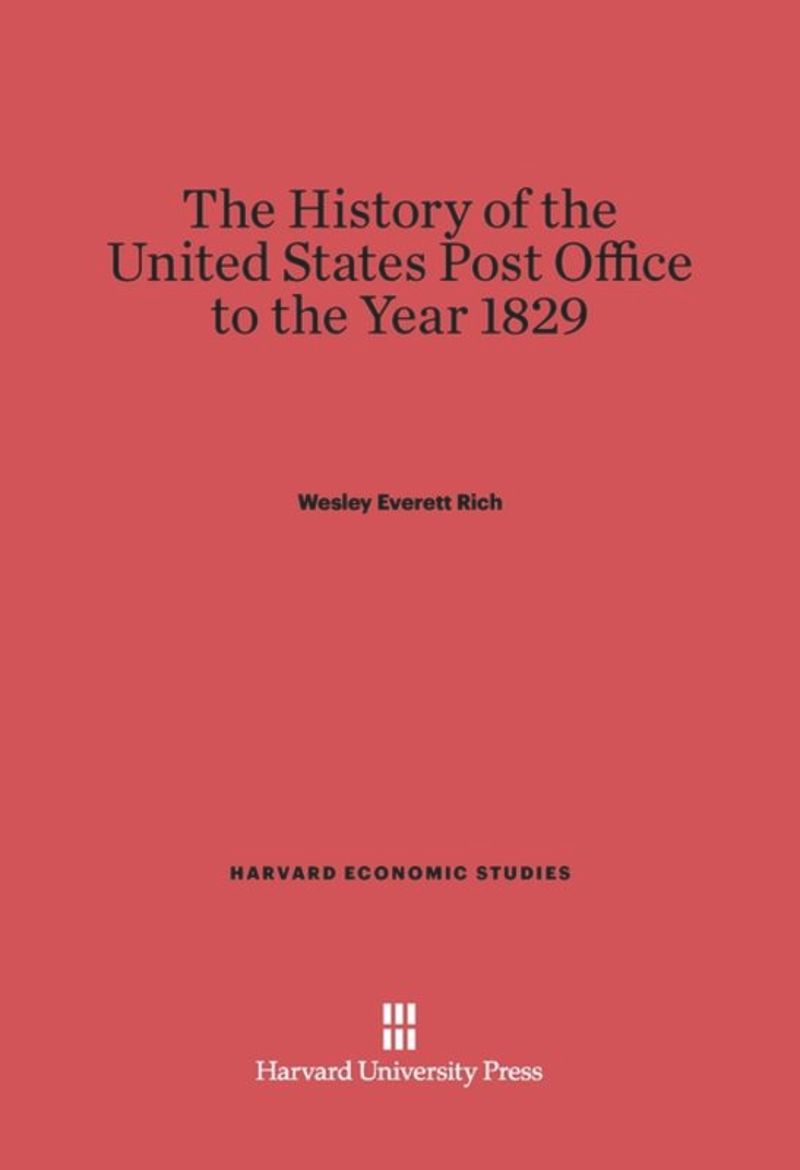 book: A History of the United States Post Office to the Year 1829