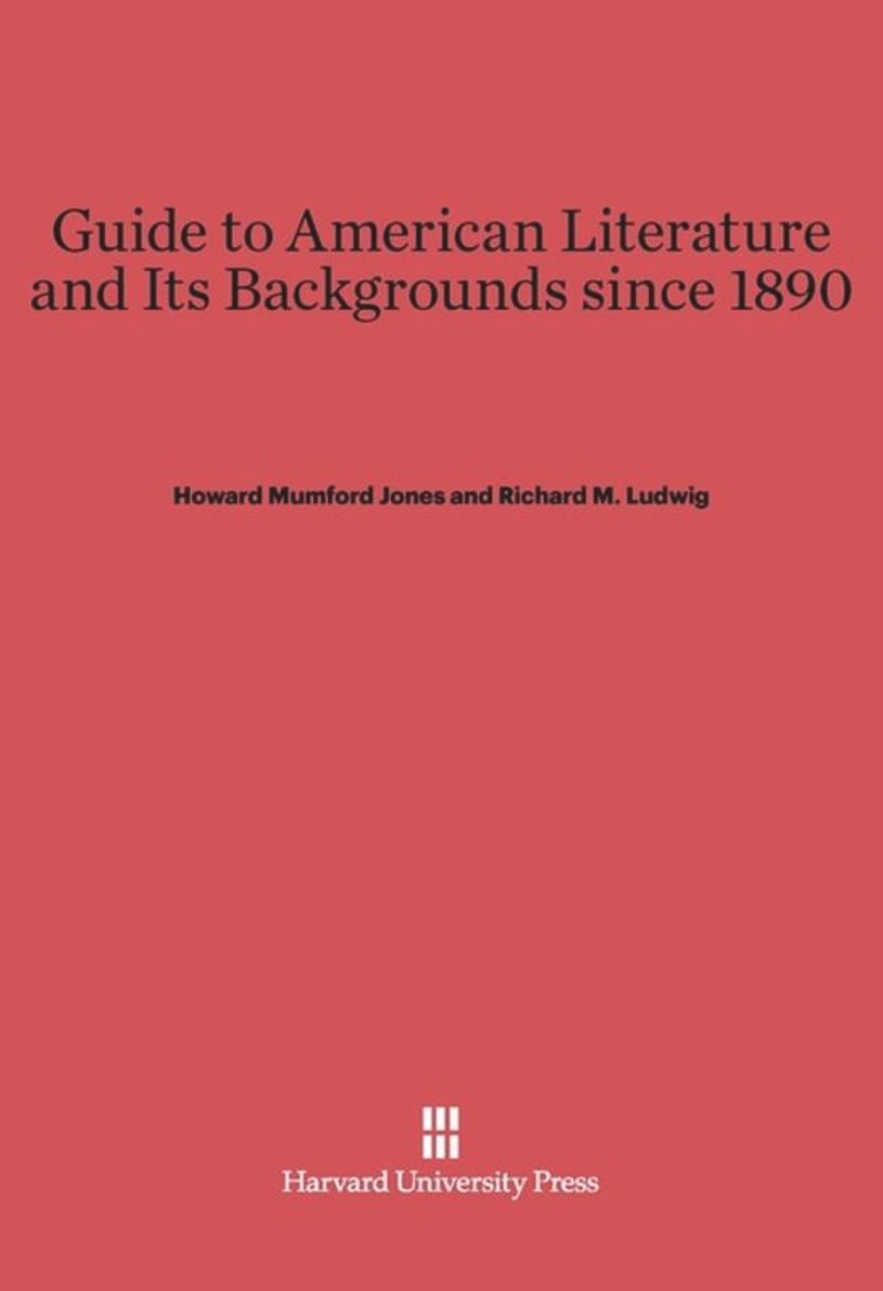 book: Guide to American Literature and Its Backgrounds since 1890