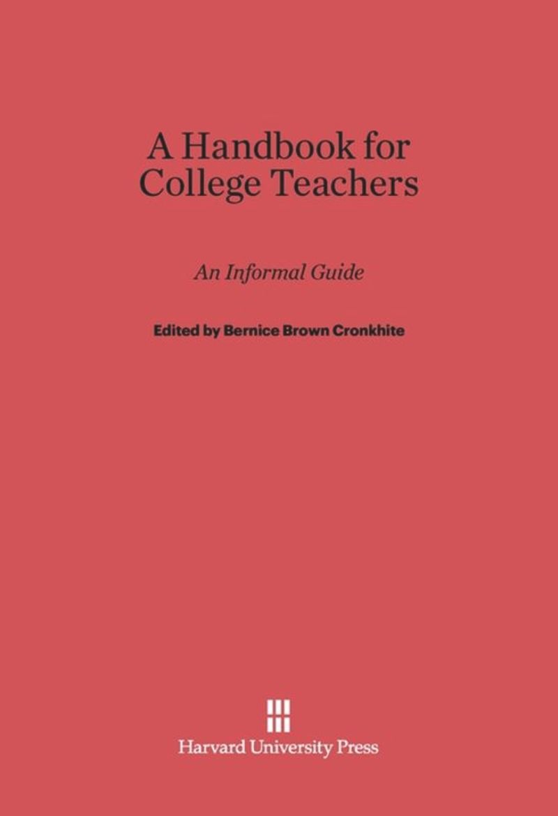 book: A Handbook for College Teachers