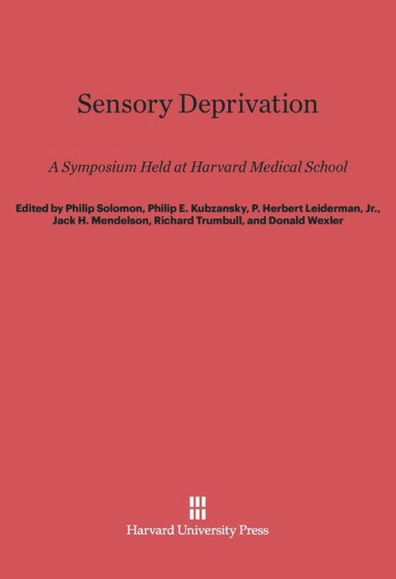 book: Sensory Deprivation