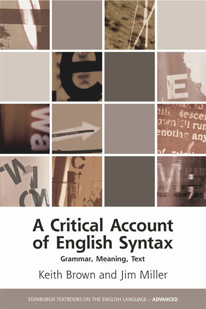 book: A Critical Account of English Syntax