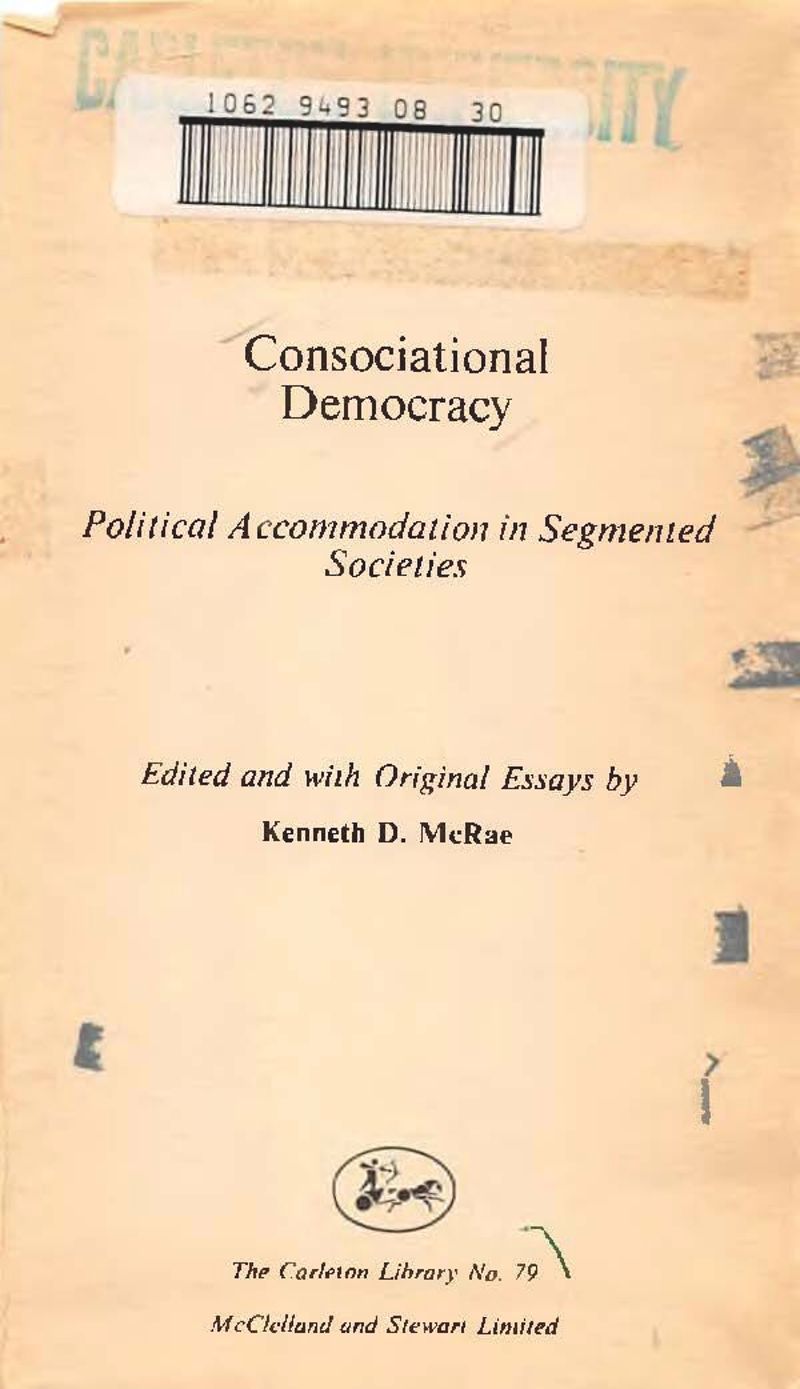 book: Consociational Democracy