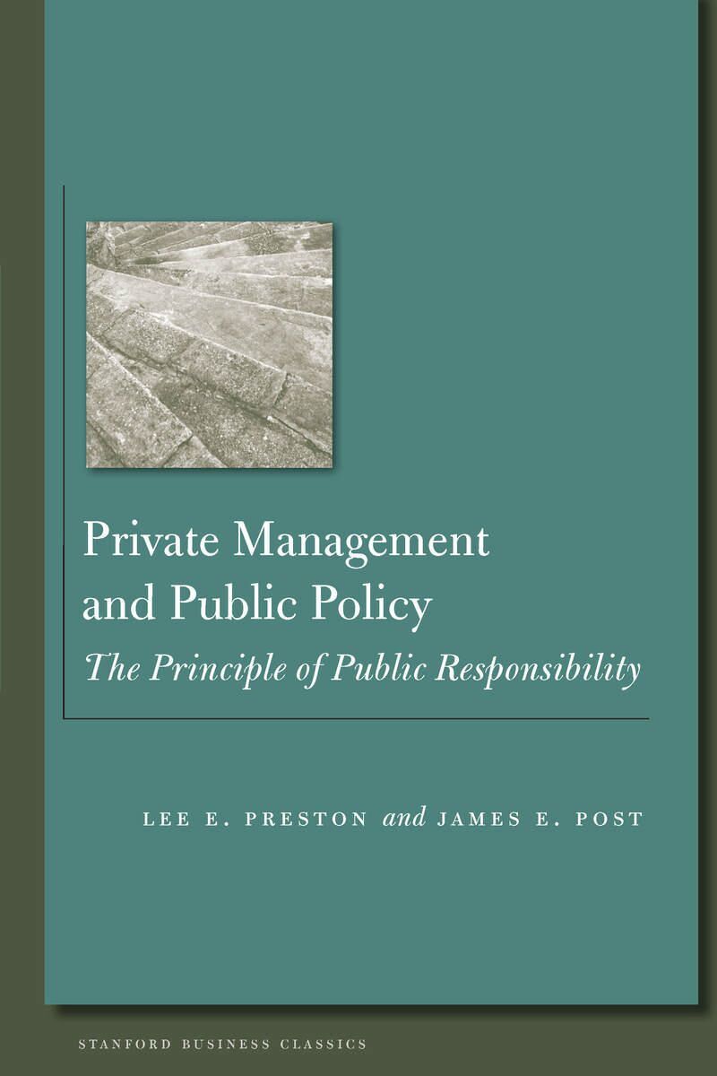 book: Private Management and Public Policy