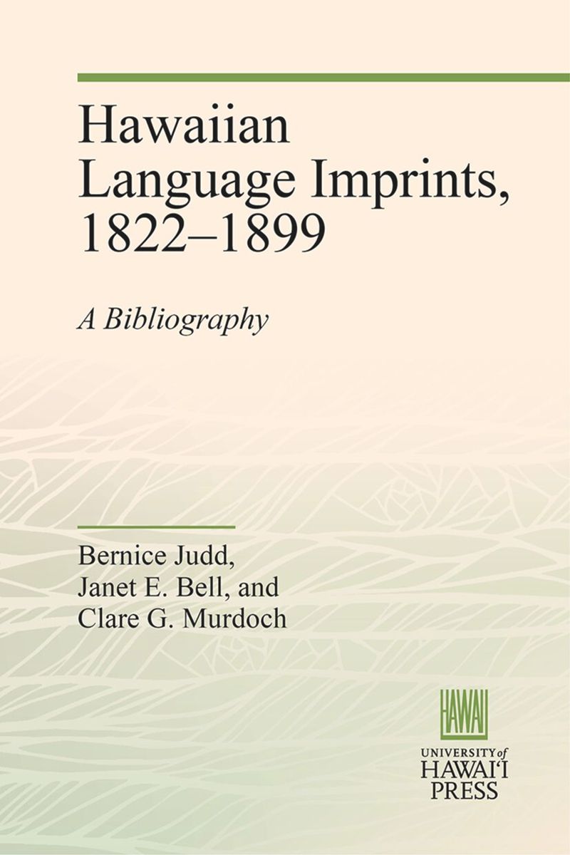 book: Hawaiian Language Imprints, 1822–1899