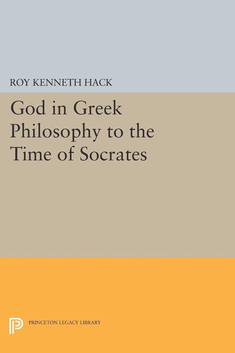 book: God in Greek Philosophy to the Time of Socrates
