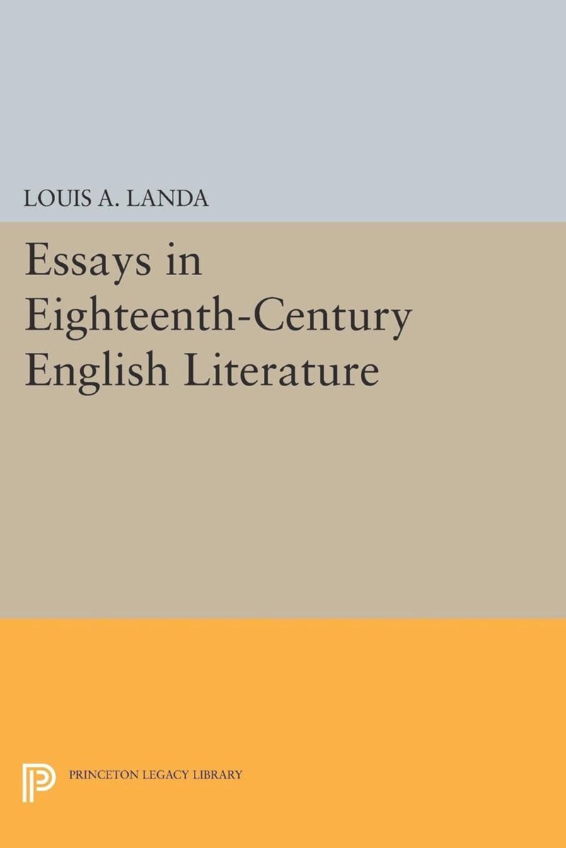 book: Essays in Eighteenth-Century English Literature
