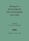 book: Bibliography of Hungarian Dictionaries, 1410-1963