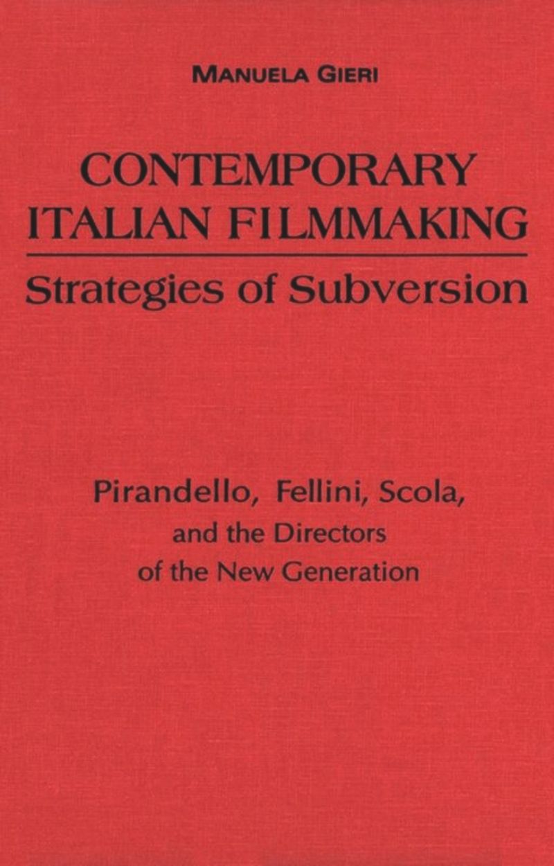 book: Contemporary Italian Filmmaking