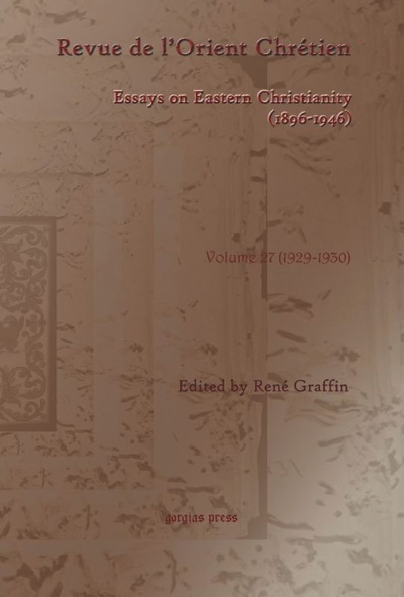 book: Revue de l’Orient Chrétien (1896-1946)