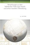 book: Bemerkungen zu dem hebräischen Texte Jesus Sirachs und seiner neuesten Übersetzung