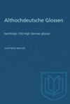 book: Althochdeutsche Glossen