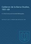 book: Calderon de la Barca Studies, 1951–69