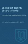 book: Children in English Society Volume I