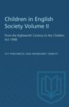 book: Children in English Society Volume II