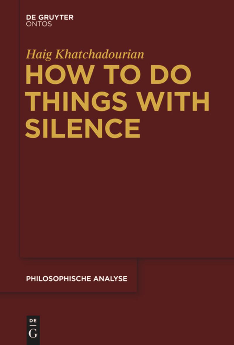 book: How to Do Things with Silence