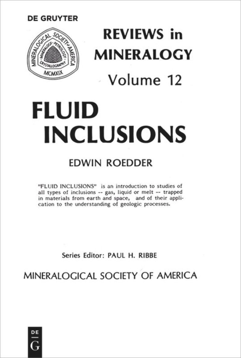 book: Fluid inclusions